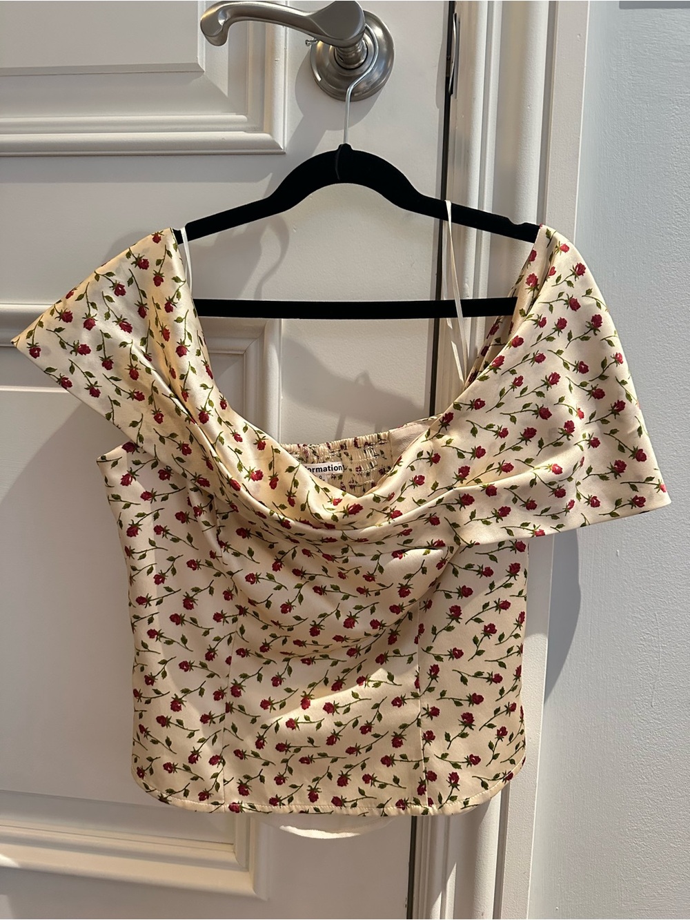 Reformation Silk & Floral Top